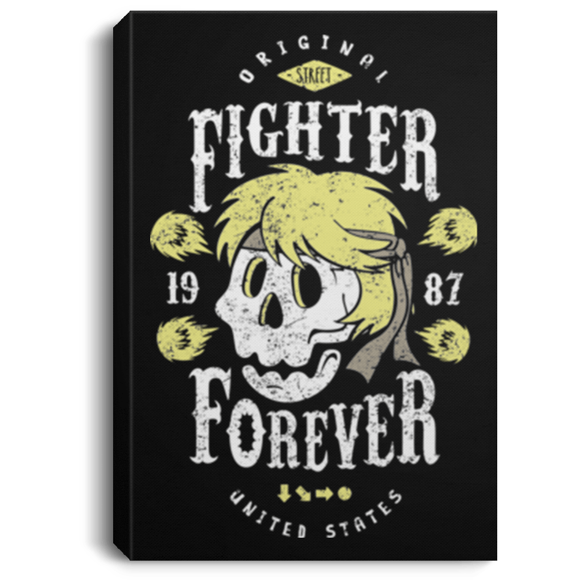 Housewares Black / 8" x 12" Fighter Forever Ken Premium Portrait Canvas