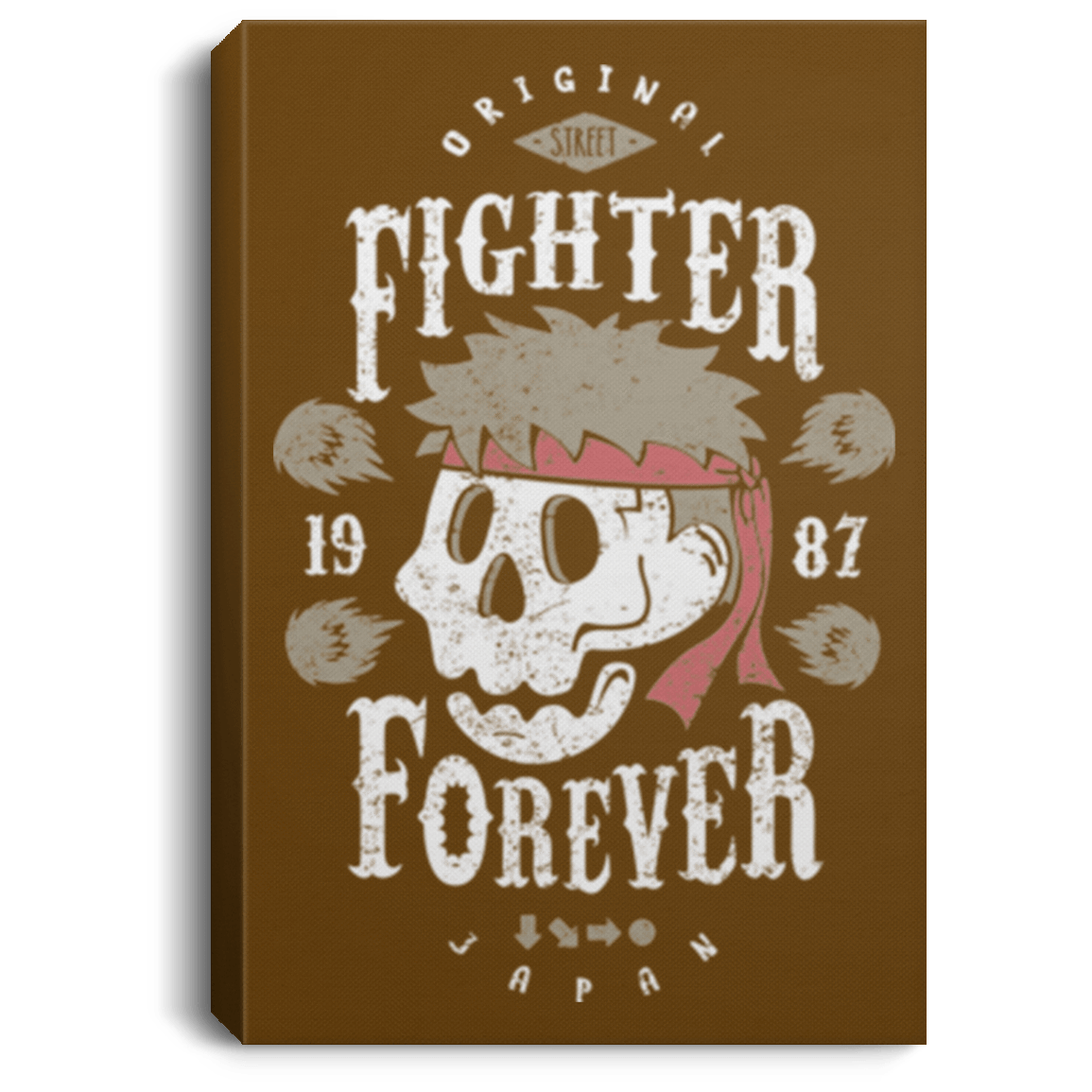 Housewares Brown / 8" x 12" Fighter Forever Ryu Premium Portrait Canvas