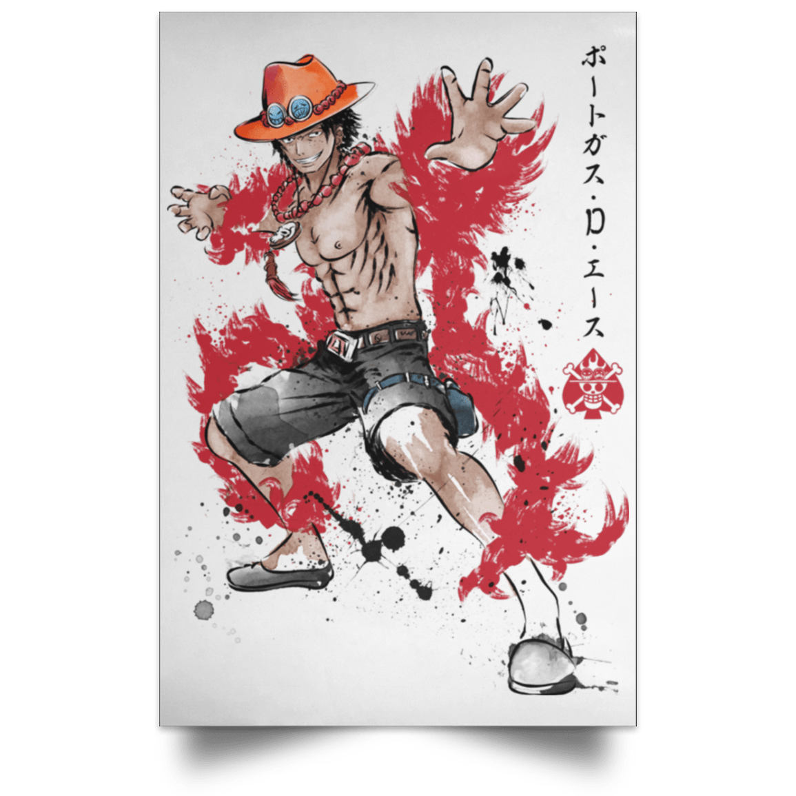 Housewares White / 12" x 18" Fire Fist Ace Portrait Poster