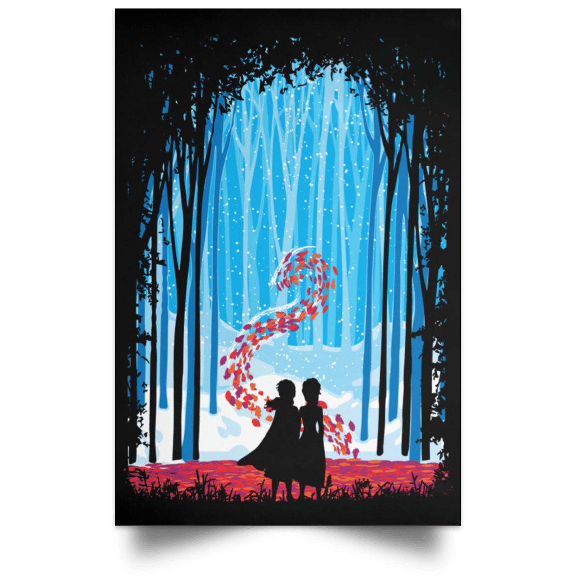 Housewares Black / 12" x 18" Forest Of Shadows Portrait Poster