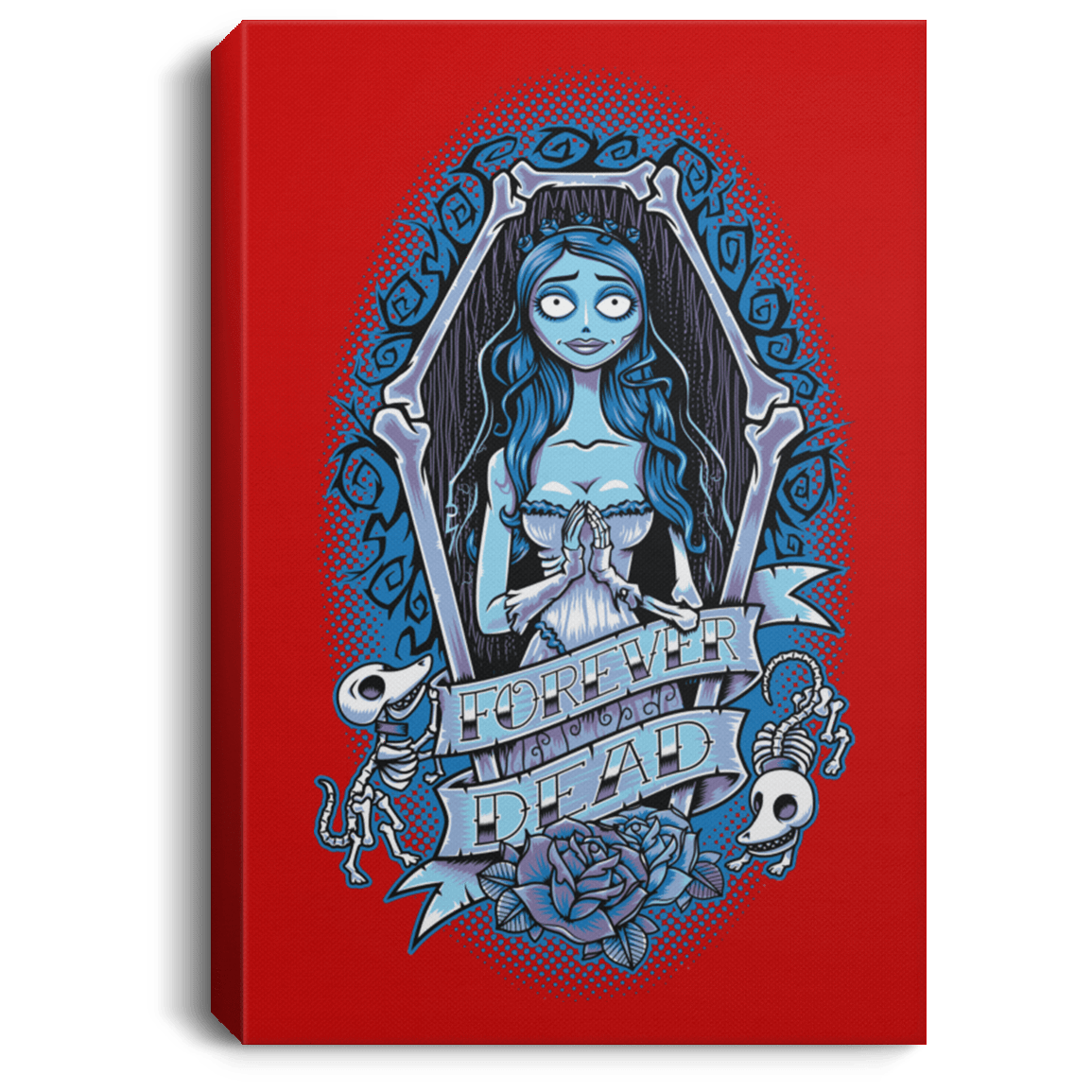 Housewares Red / 8" x 12" Forever Dead Premium Portrait Canvas