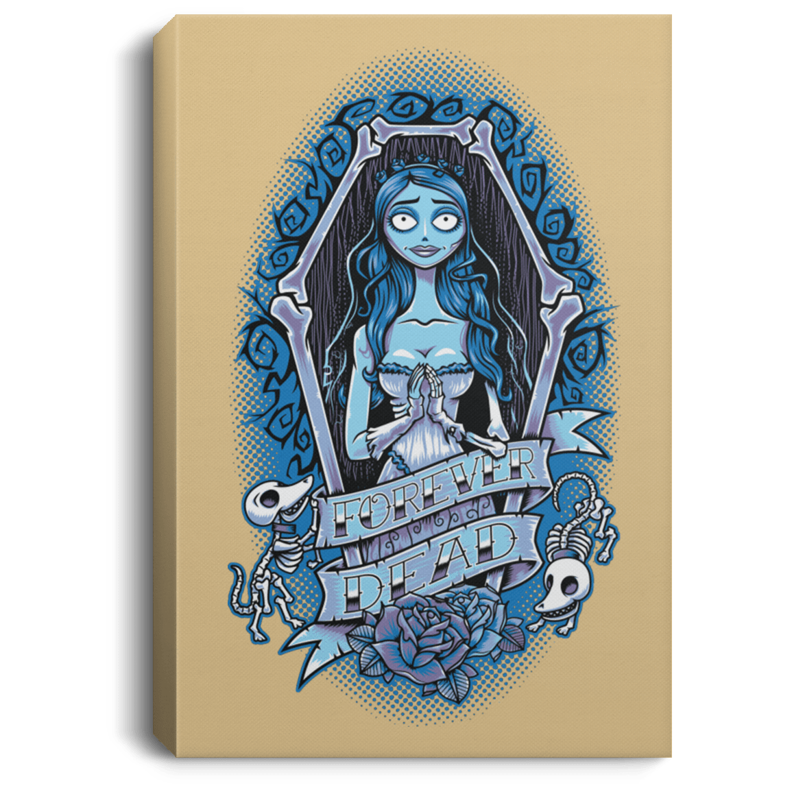 Housewares Tan / 8" x 12" Forever Dead Premium Portrait Canvas