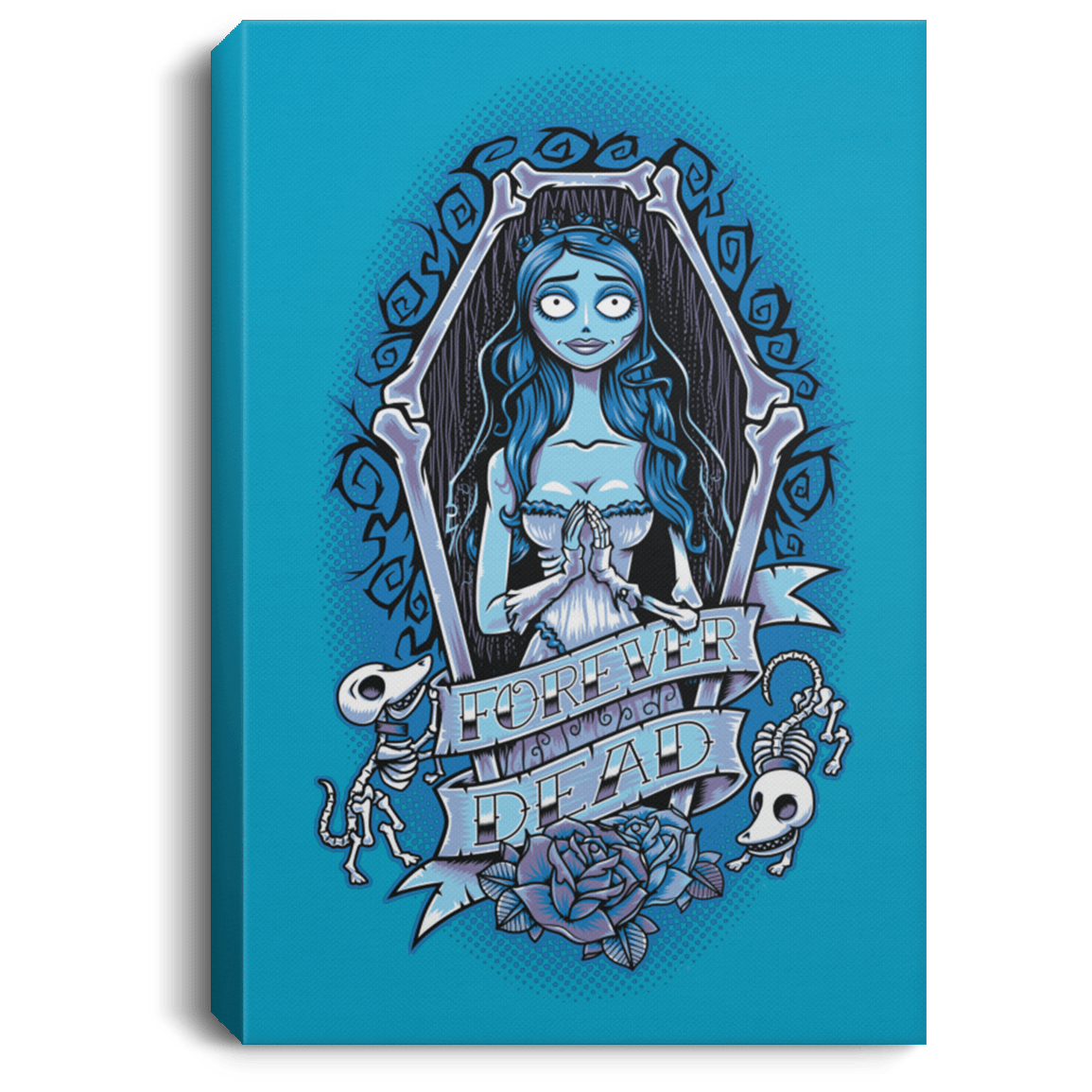 Housewares Turquoise / 8" x 12" Forever Dead Premium Portrait Canvas