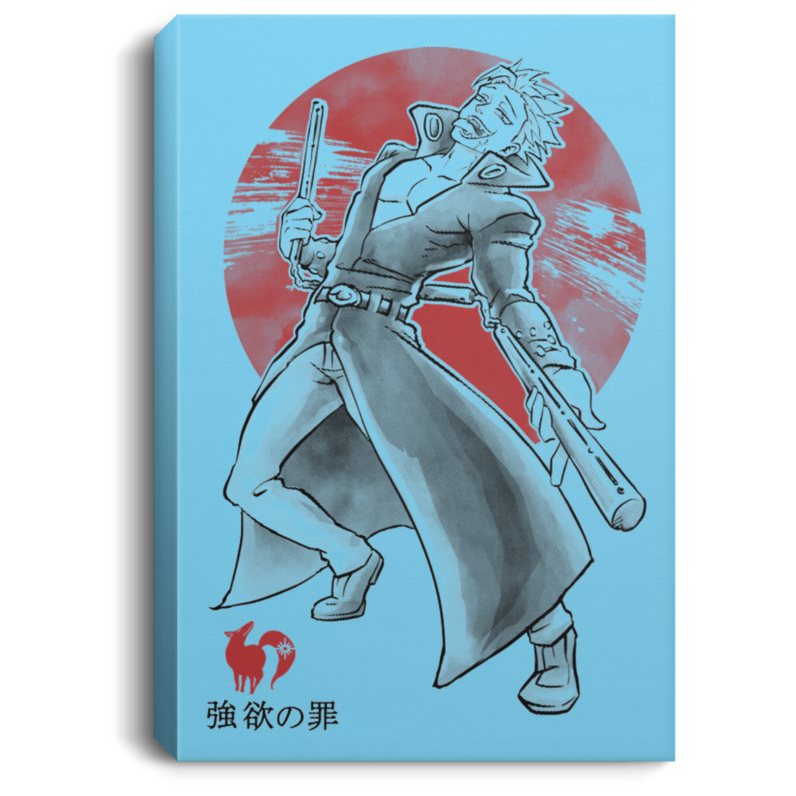 Housewares Columbia Blue / 8" x 12" Fox Greed Premium Portrait Canvas