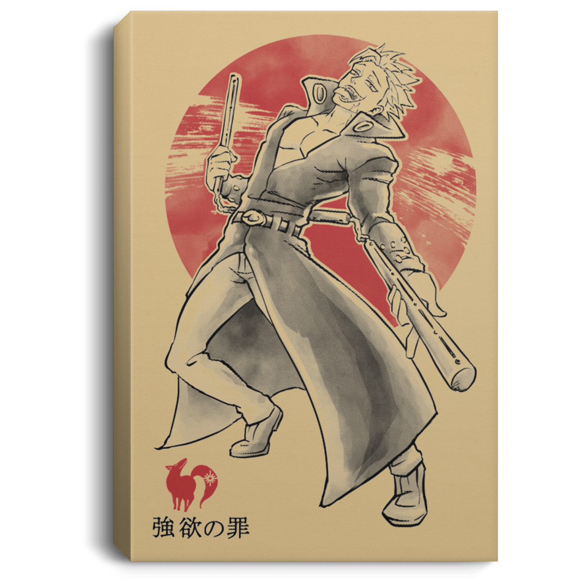 Housewares Tan / 8" x 12" Fox Greed Premium Portrait Canvas