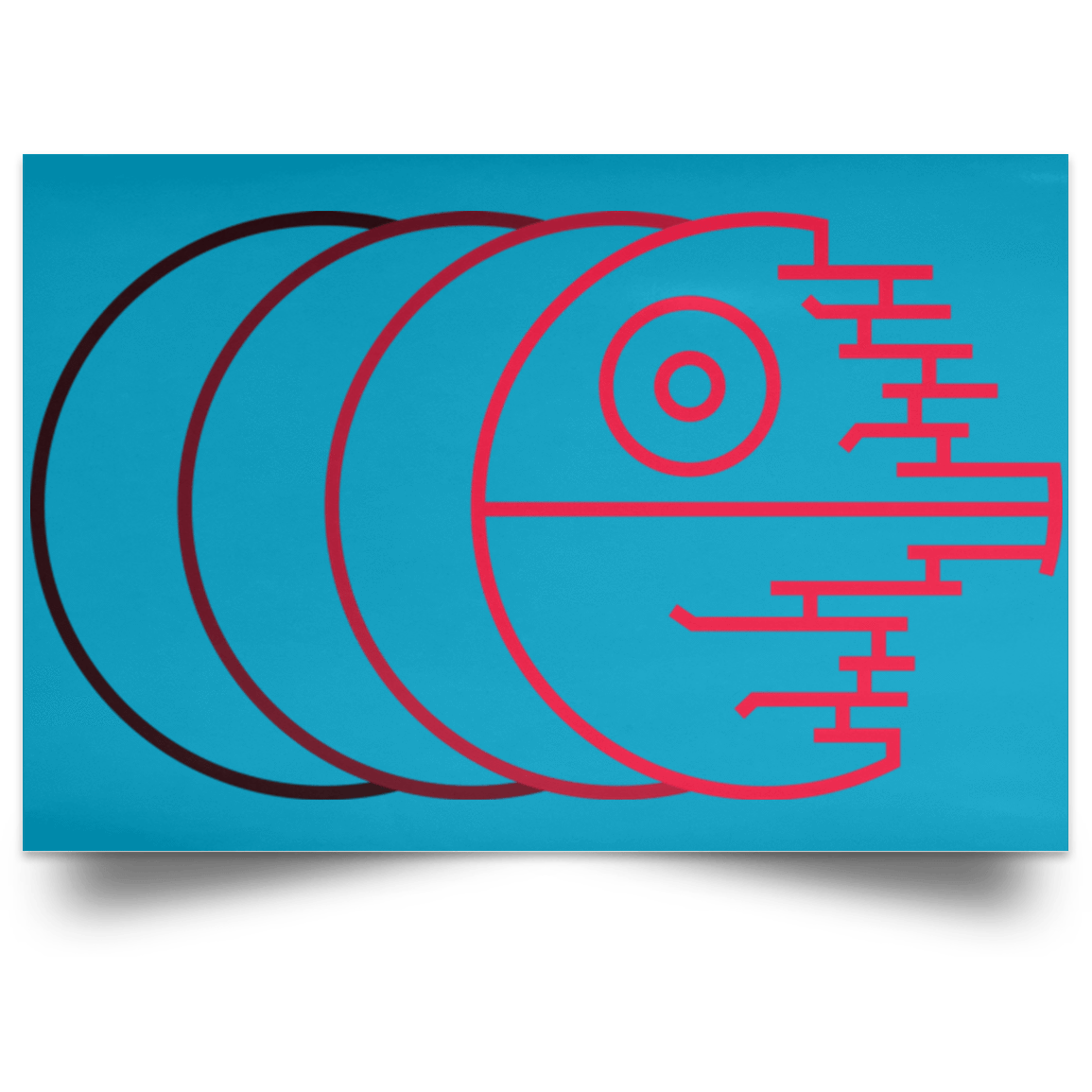 Housewares Turquoise / 18" x 12" Fully Operational Landscape Poster