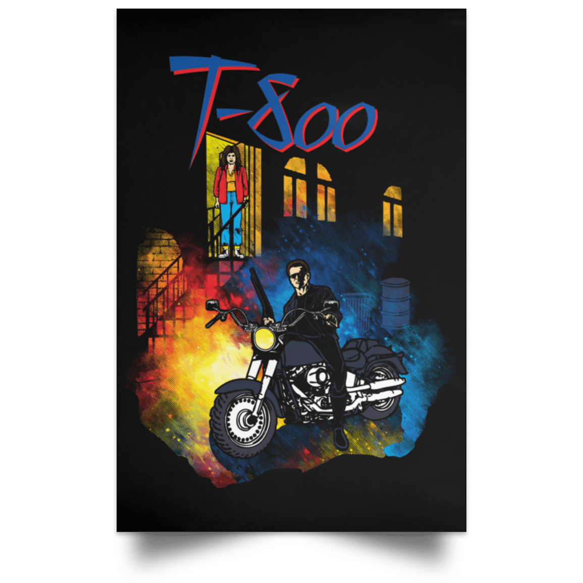 Housewares Black / 12" x 18" Future Rain Portrait Poster