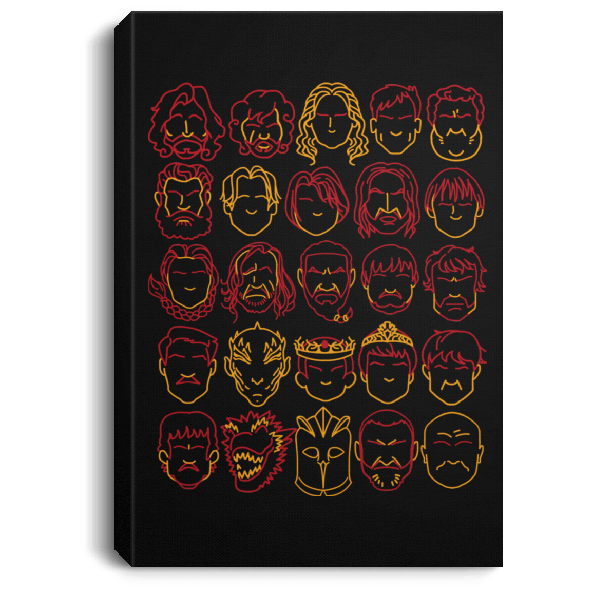 Housewares Black / 8" x 12" Game of Thrones Minimalism Premium Portrait Canvas