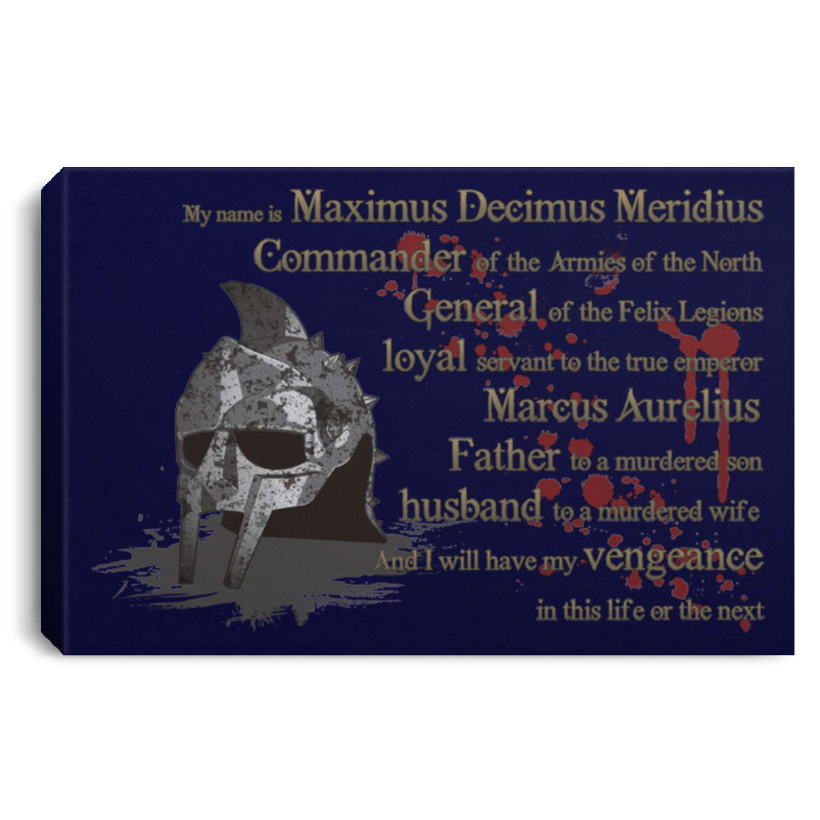 Housewares Navy / 12" x 8" Gladiator Premium Landscape Canvas