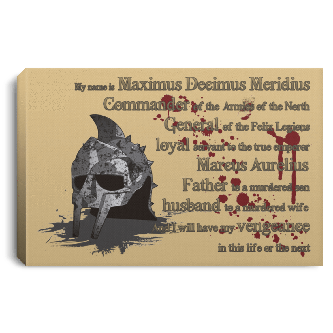 Housewares Tan / 12" x 8" Gladiator Premium Landscape Canvas