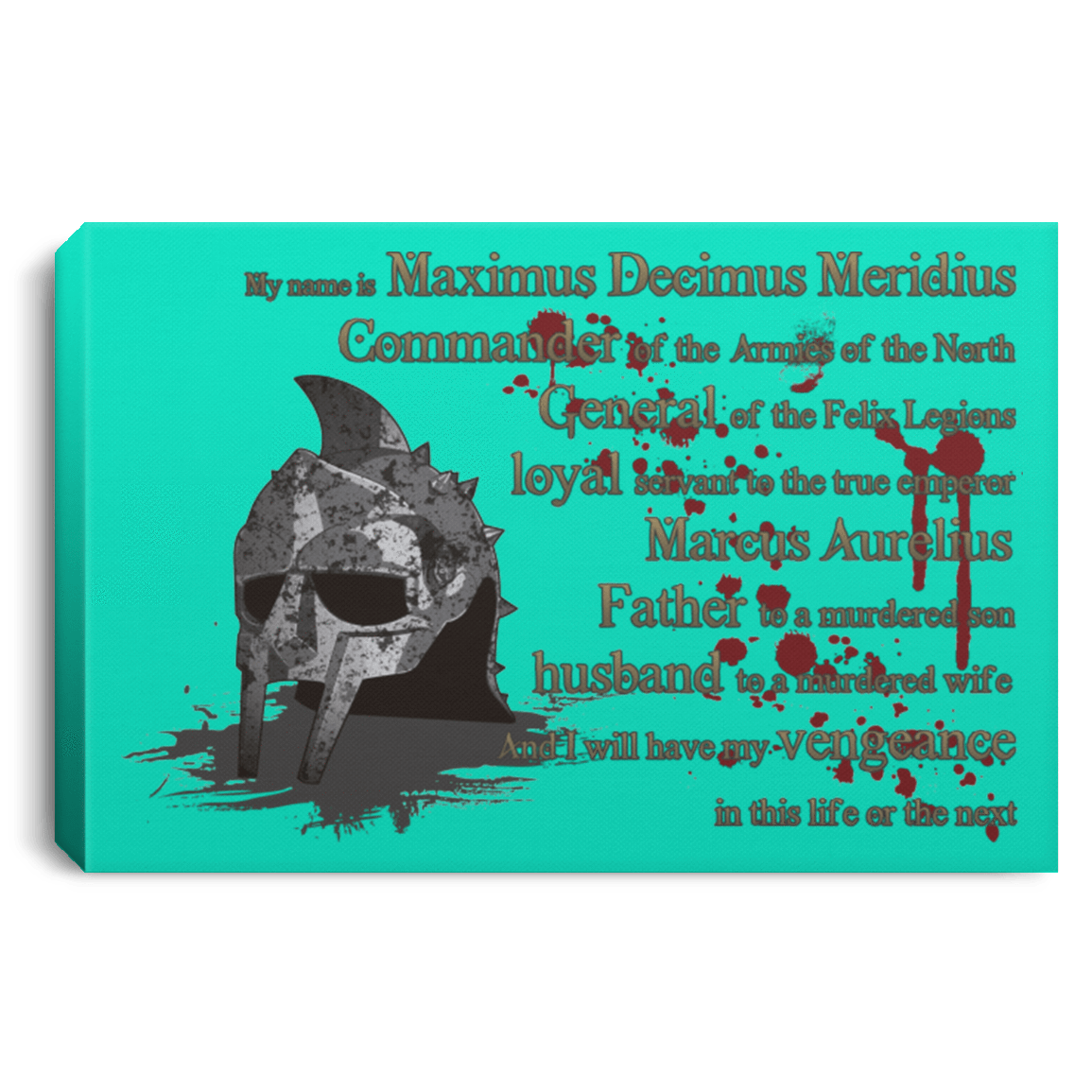 Housewares Teal / 12" x 8" Gladiator Premium Landscape Canvas