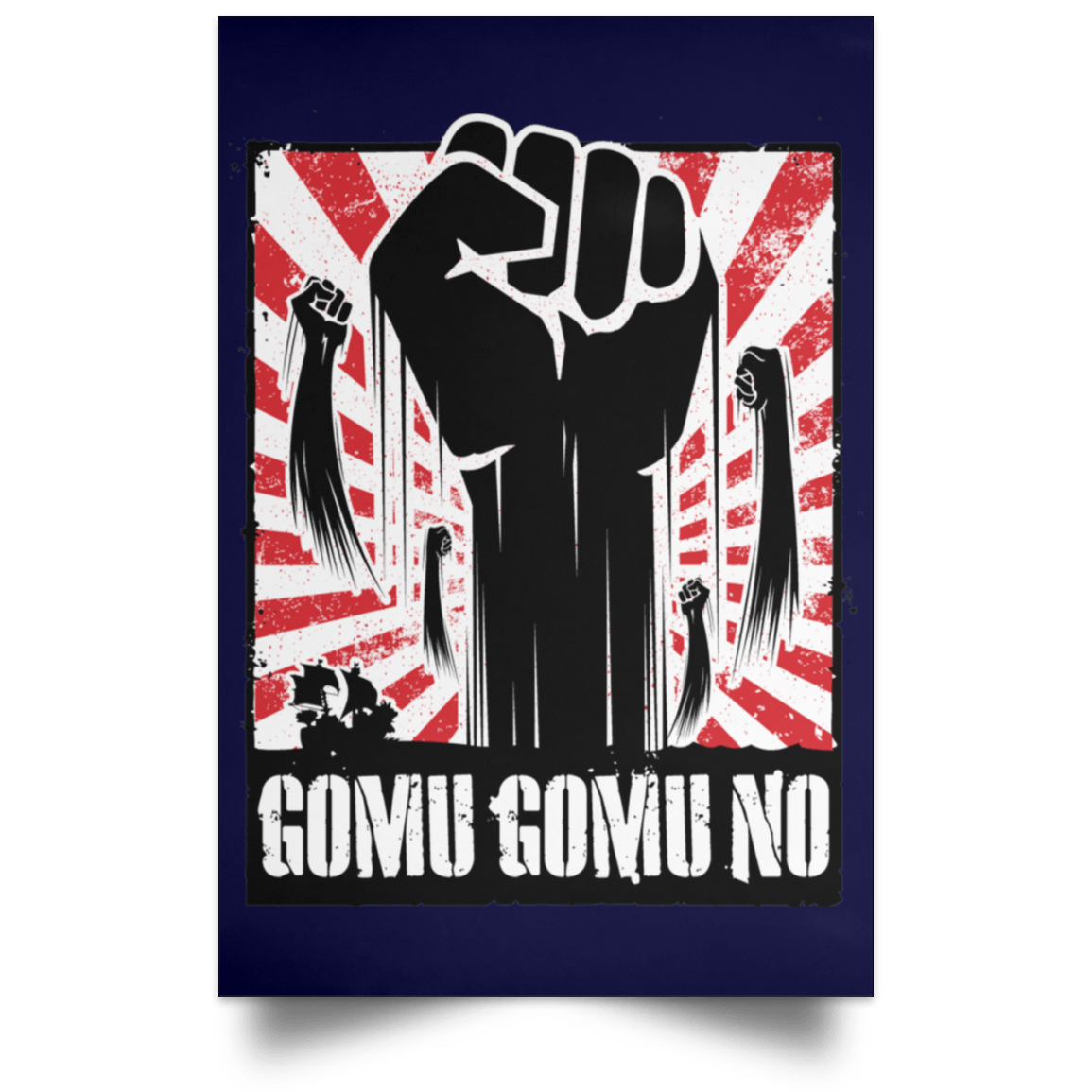 Housewares Navy / 12" x 18" GOMU GOMU NO Portrait Poster