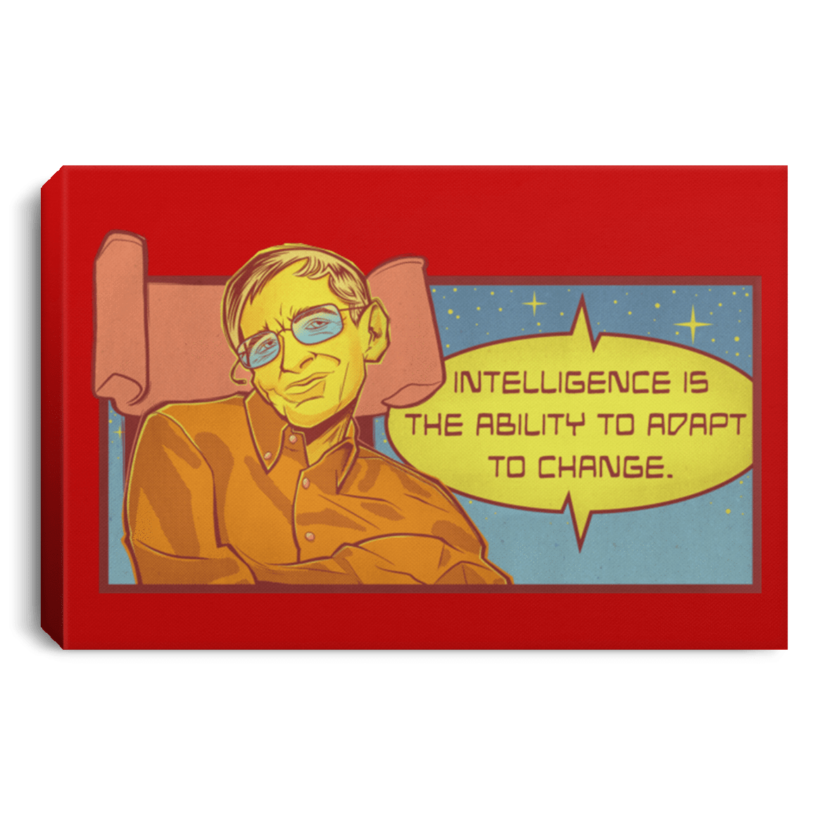 Housewares Red / 12" x 8" HAWKING intelligance Premium Landscape Canvas