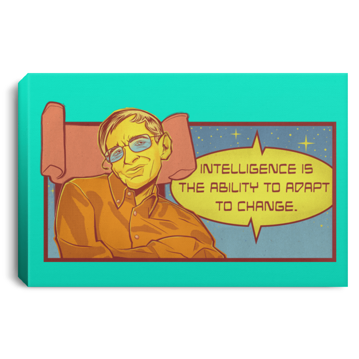 Housewares Teal / 12" x 8" HAWKING intelligance Premium Landscape Canvas