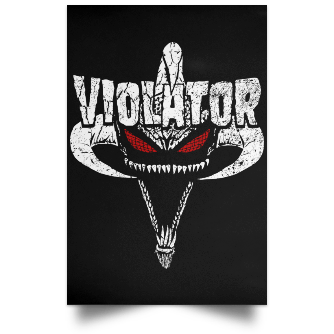 Housewares Black / 12" x 18" Heavy Metal Demon Portrait Poster