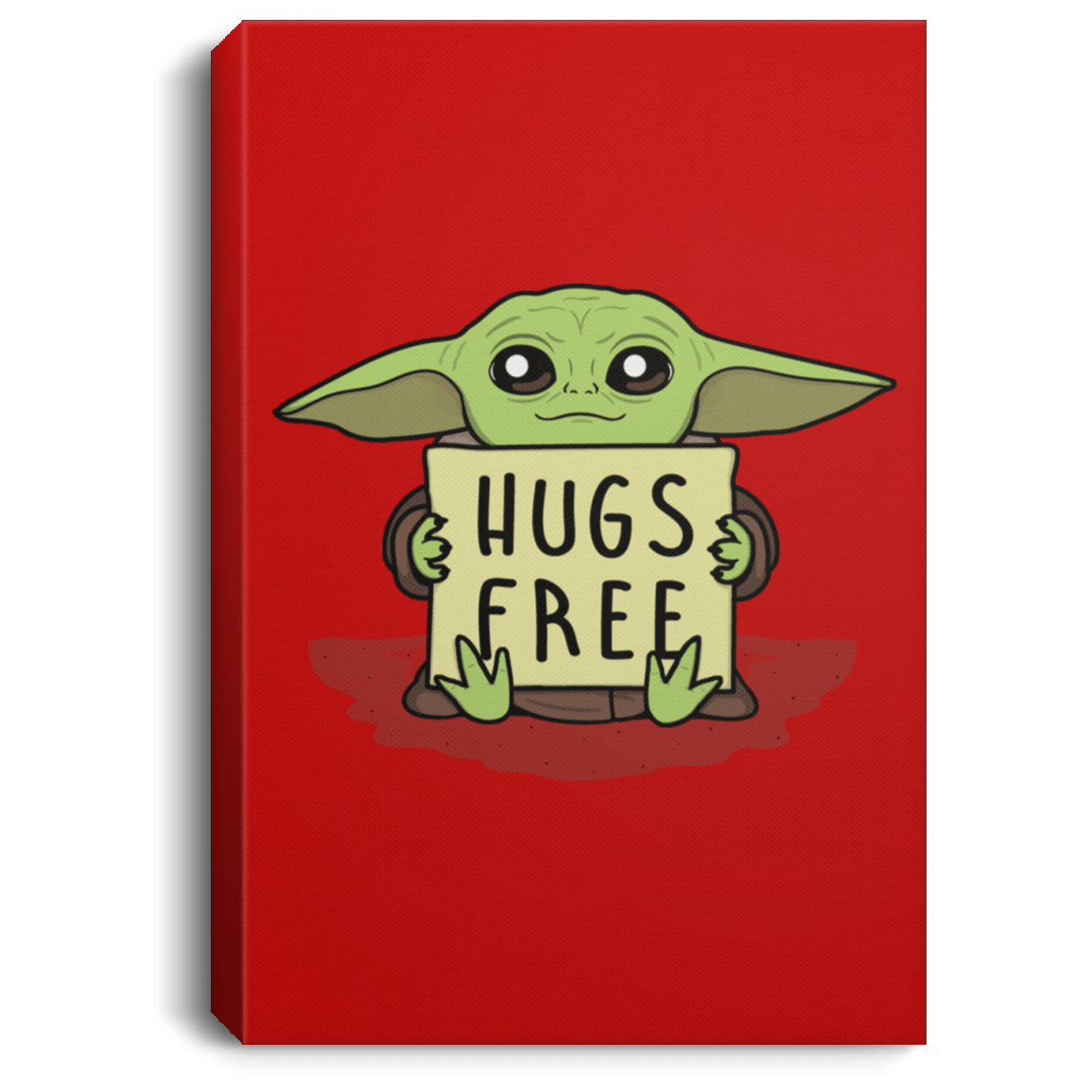 Housewares Red / 8" x 12" Hugs Free Premium Portrait Canvas