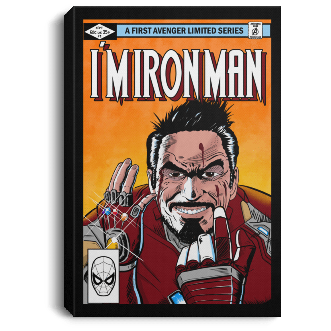 Housewares Black / 8" x 12" I Am Ironman Premium Portrait Canvas