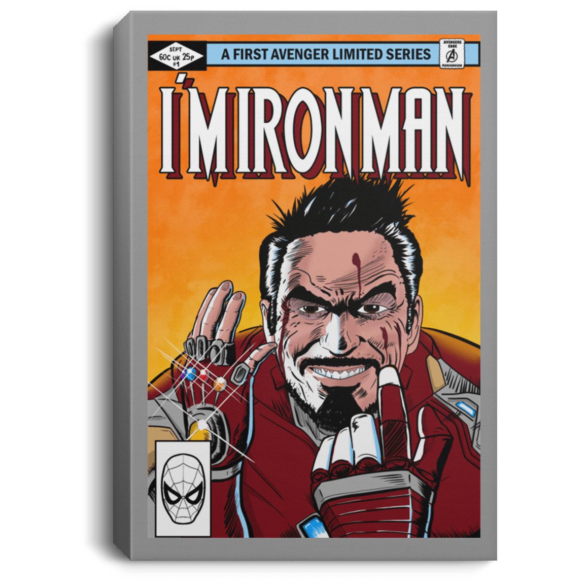Housewares Gray / 8" x 12" I Am Ironman Premium Portrait Canvas