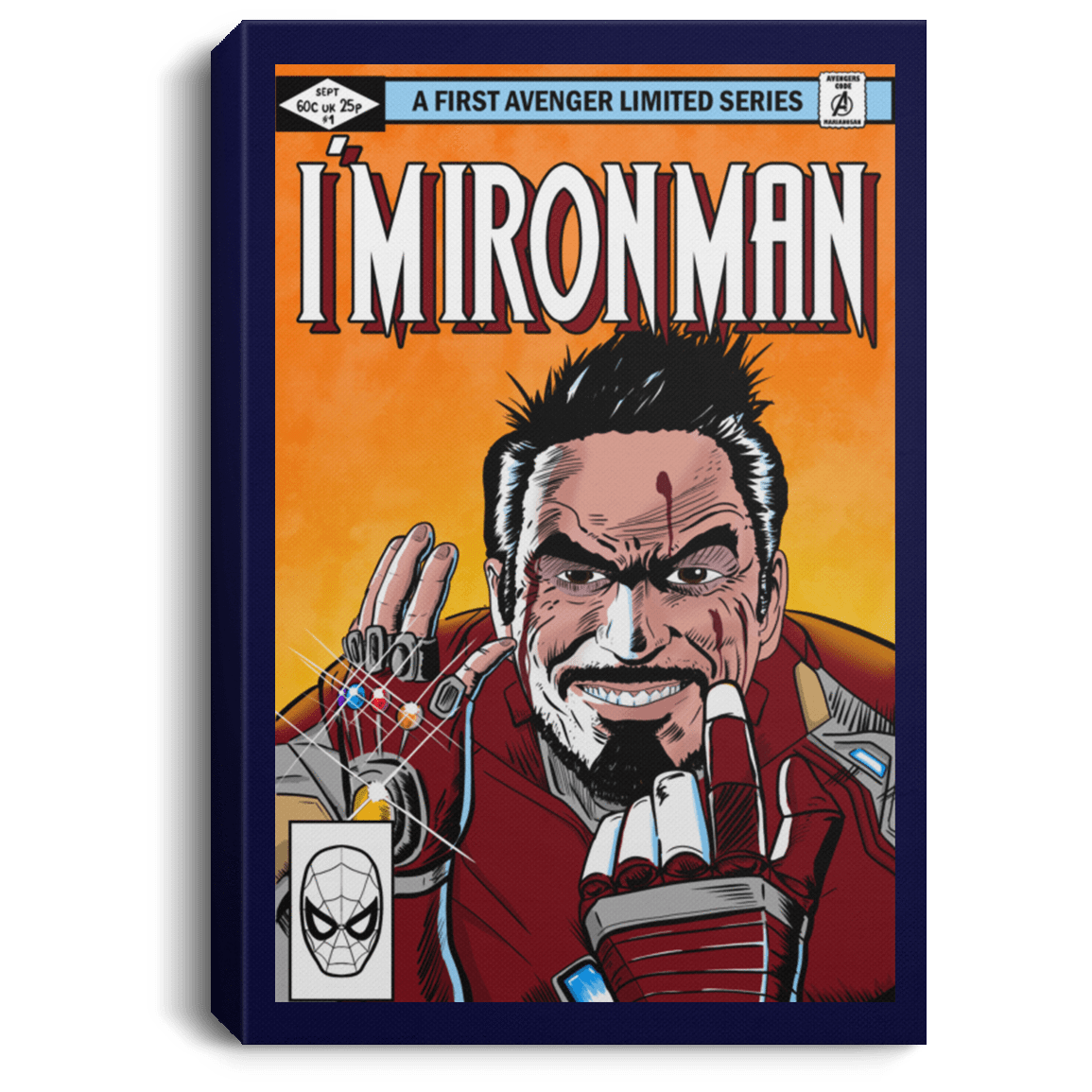 Housewares Navy / 8" x 12" I Am Ironman Premium Portrait Canvas
