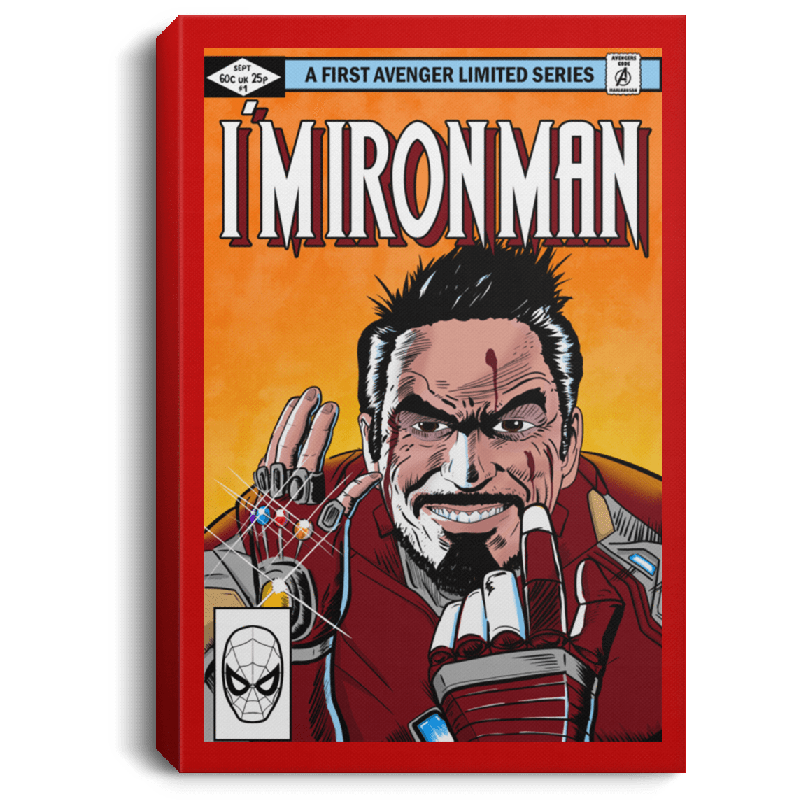 Housewares Red / 8" x 12" I Am Ironman Premium Portrait Canvas