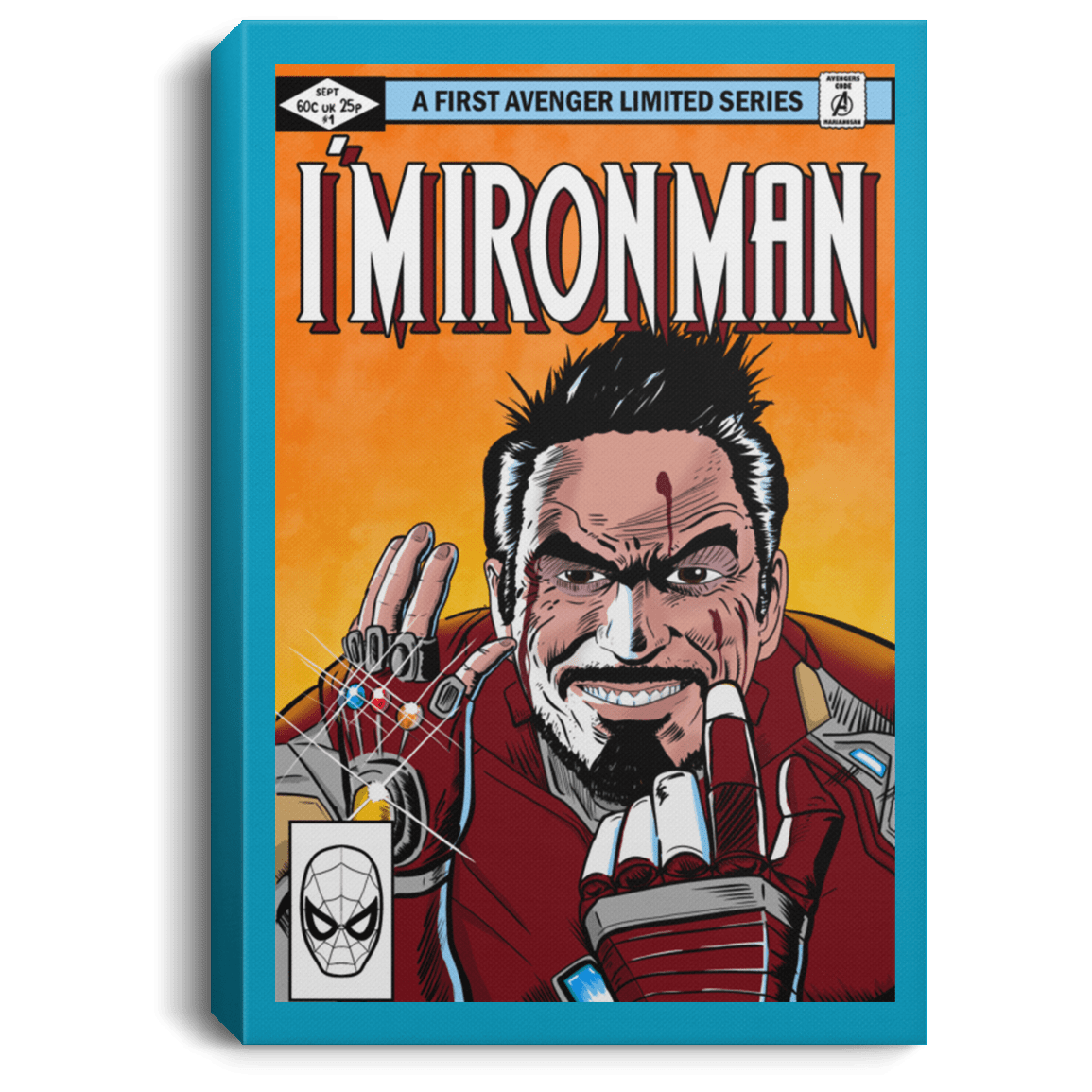 Housewares Turquoise / 8" x 12" I Am Ironman Premium Portrait Canvas