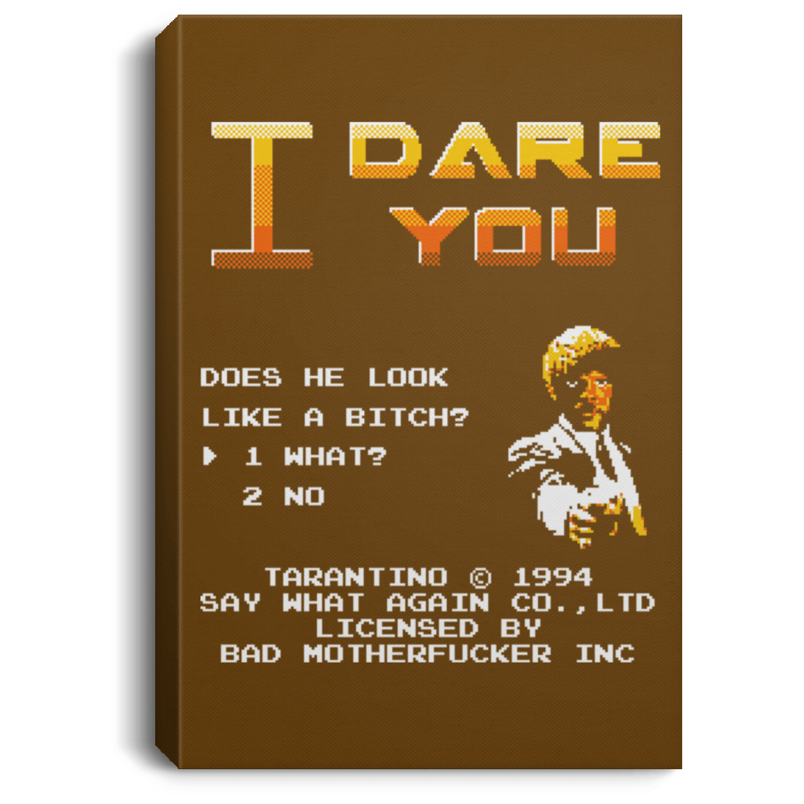 Housewares Brown / 8" x 12" I Dare you Premium Portrait Canvas