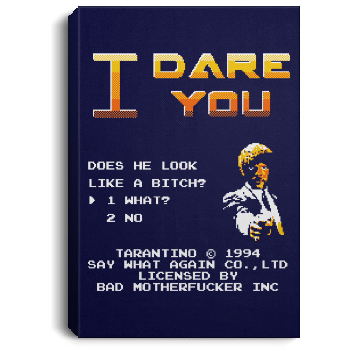 Housewares Navy / 8" x 12" I Dare you Premium Portrait Canvas