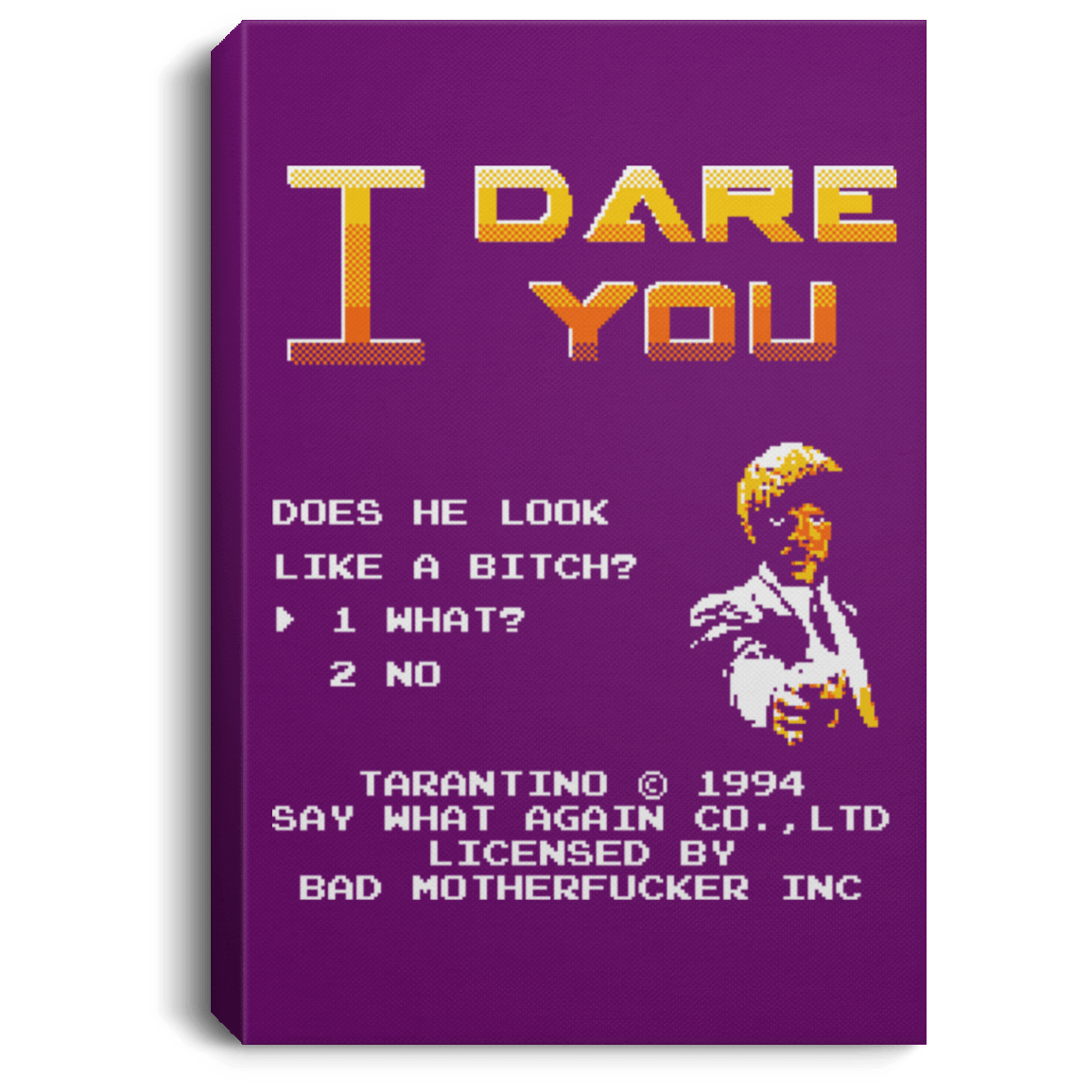 Housewares Purple / 8" x 12" I Dare you Premium Portrait Canvas