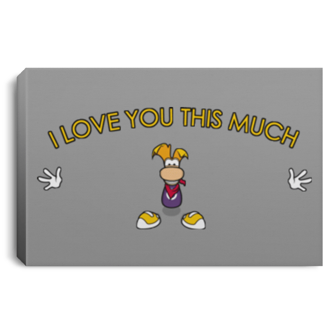 Housewares Gray / 12" x 8" I Love You This Much Premium Landscape Canvas