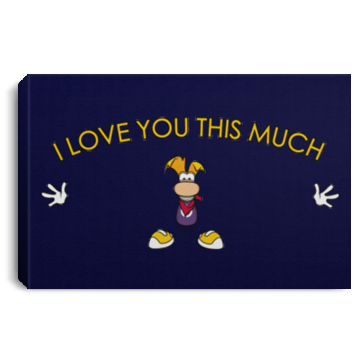 Housewares Navy / 12" x 8" I Love You This Much Premium Landscape Canvas