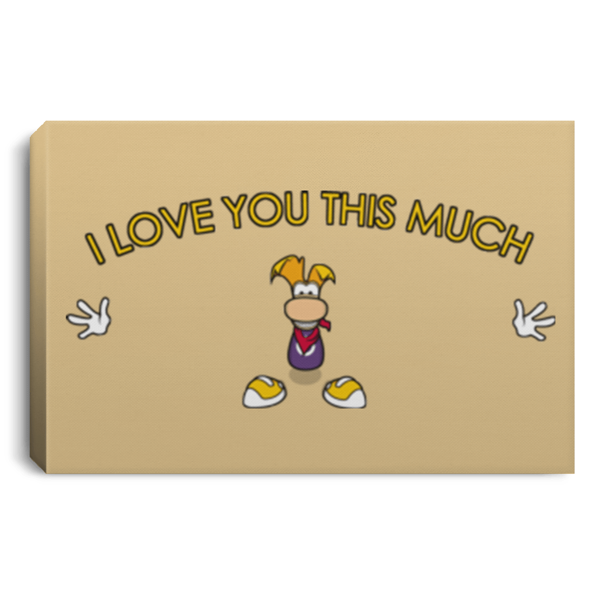 Housewares Tan / 12" x 8" I Love You This Much Premium Landscape Canvas
