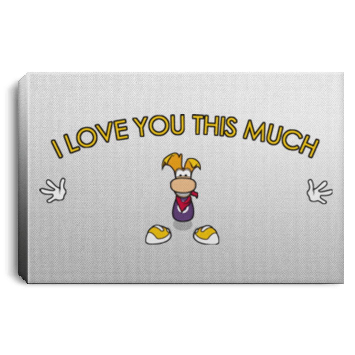 Housewares White / 12" x 8" I Love You This Much Premium Landscape Canvas