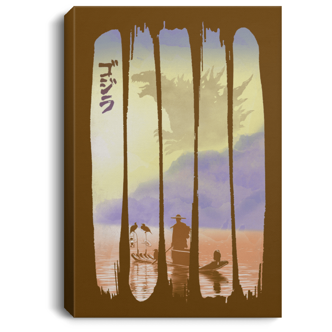 Housewares Brown / 8" x 12" Japanese Kaiju Premium Portrait Canvas