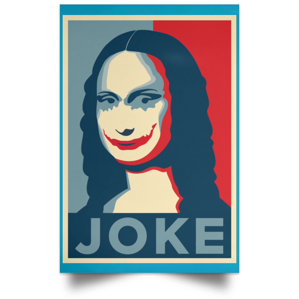 Housewares Turquoise / 12" x 18" Joke Onda Portrait Poster