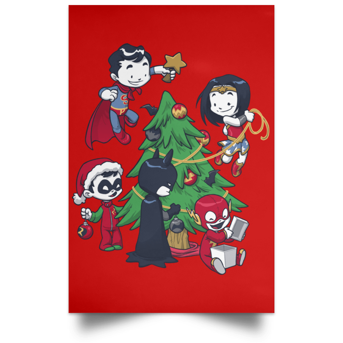 Housewares Red / 12" x 18" Justice Tree Portrait Poster