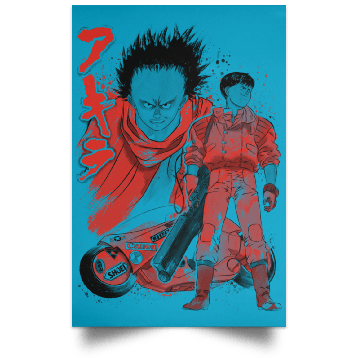 Housewares Turquoise / 12" x 18" Kaneda and Tetsuo Sumi-e Portrait Poster