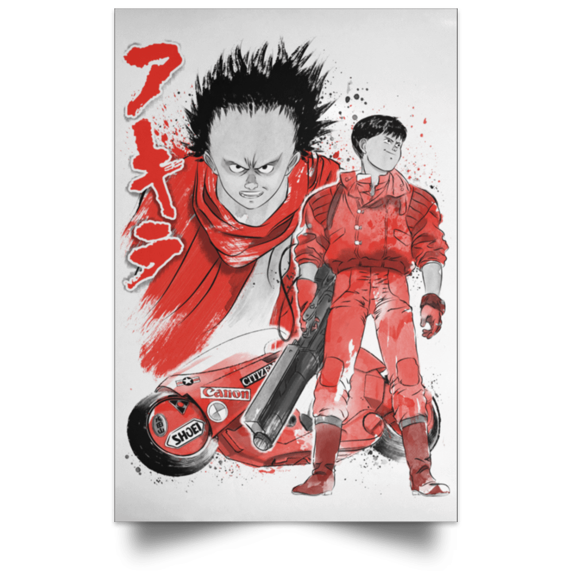Housewares White / 12" x 18" Kaneda and Tetsuo Sumi-e Portrait Poster