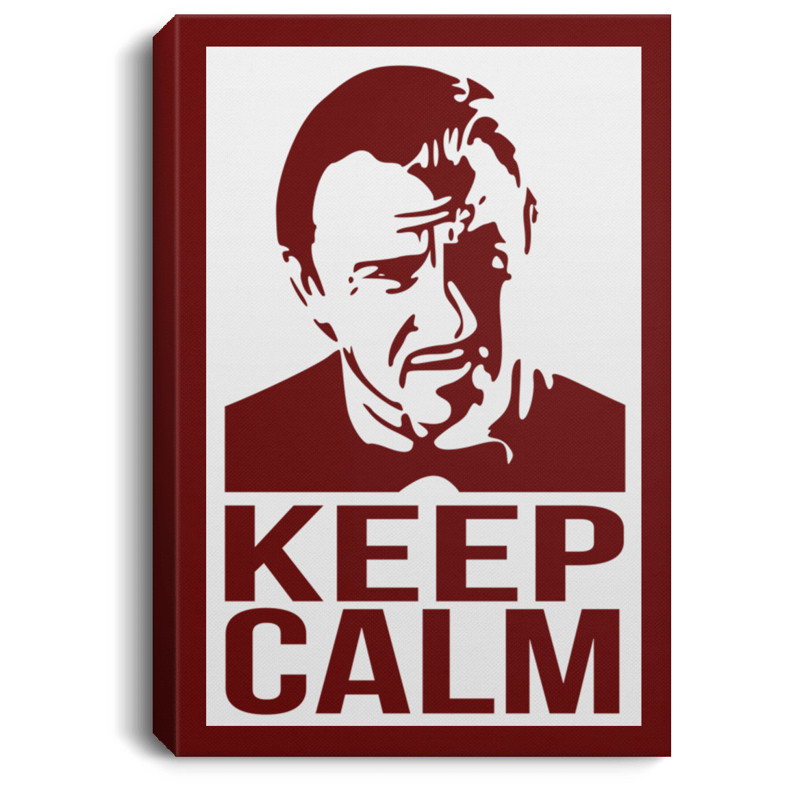 Housewares Maroon / 8" x 12" Keep Calm Mr. Wolf Premium Portrait Canvas