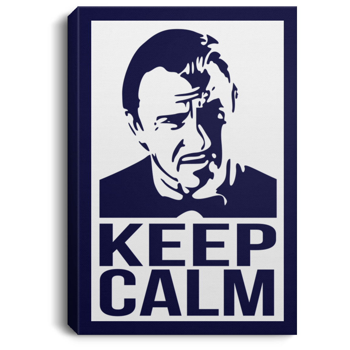 Housewares Navy / 8" x 12" Keep Calm Mr. Wolf Premium Portrait Canvas
