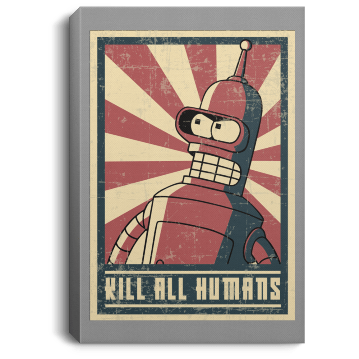 Housewares Gray / 8" x 12" Kill All Humans Premium Portrait Canvas
