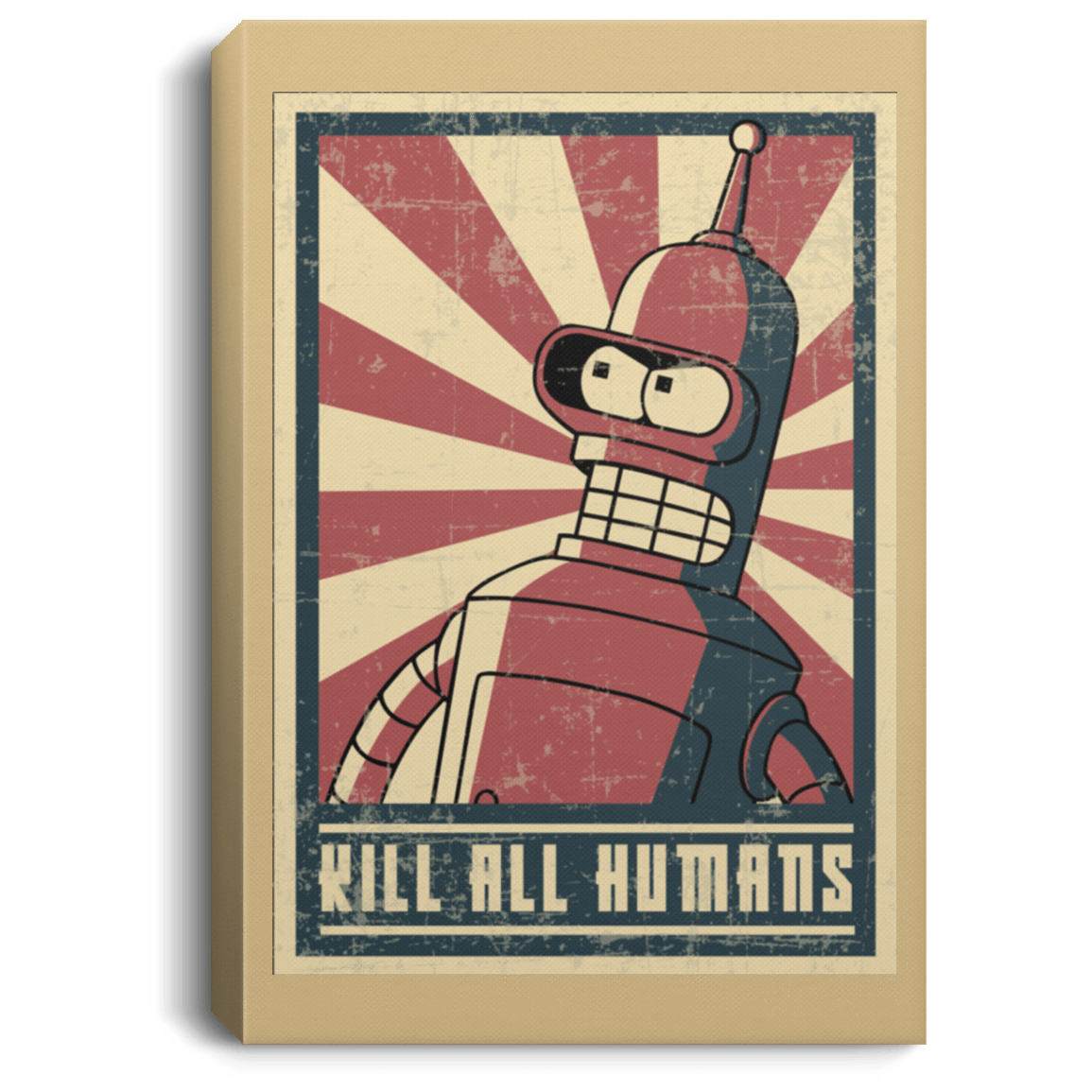 Housewares Tan / 8" x 12" Kill All Humans Premium Portrait Canvas