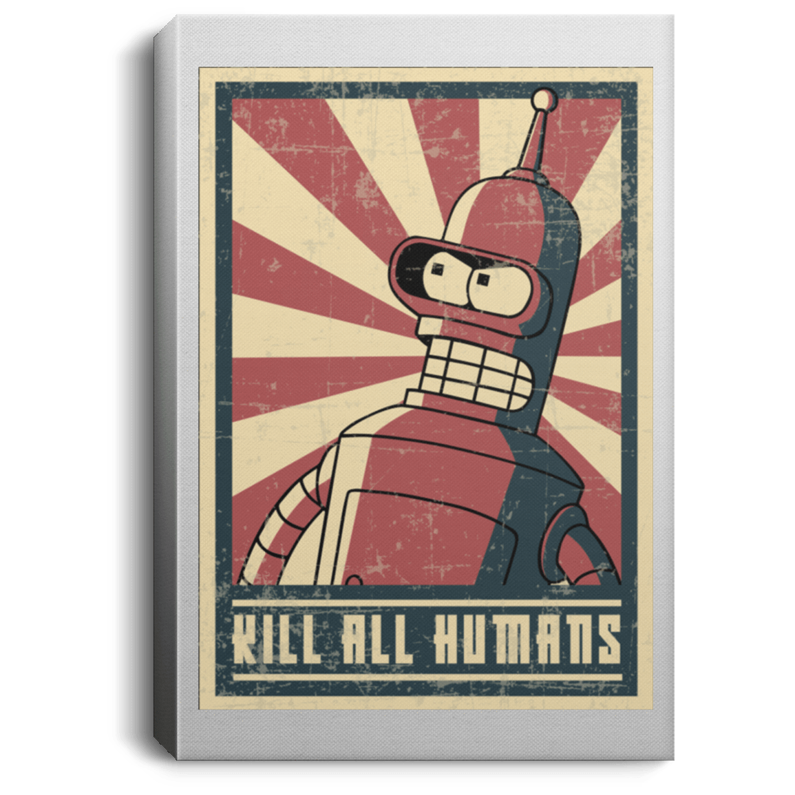 Housewares White / 8" x 12" Kill All Humans Premium Portrait Canvas