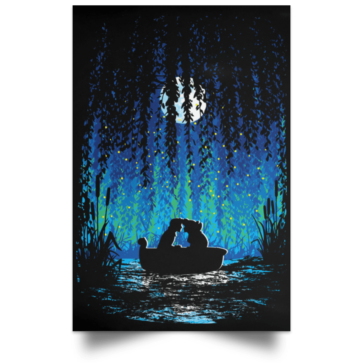 Housewares Black / 12" x 18" Kiss The Girl Portrait Poster