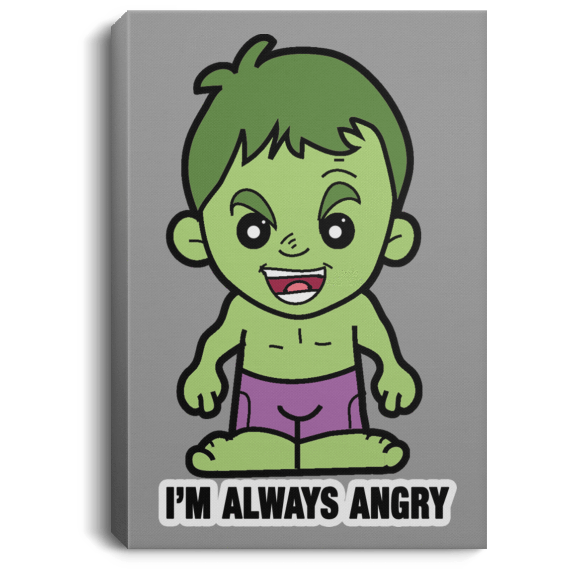 Housewares Gray / 8" x 12" Lil Hulk Premium Portrait Canvas