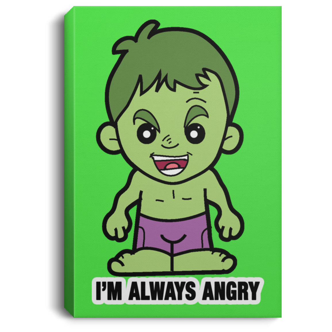 Housewares Kelly / 8" x 12" Lil Hulk Premium Portrait Canvas