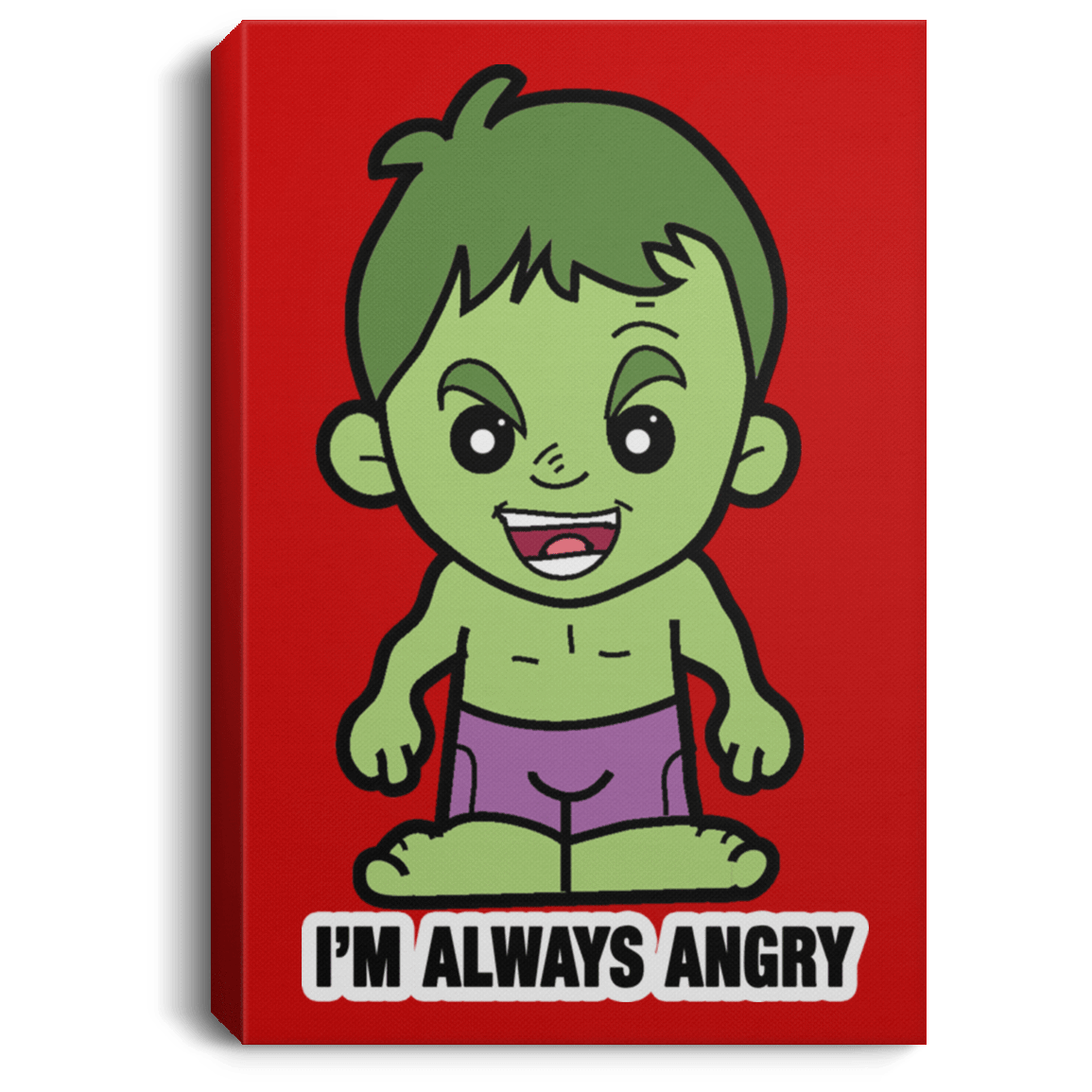 Housewares Red / 8" x 12" Lil Hulk Premium Portrait Canvas