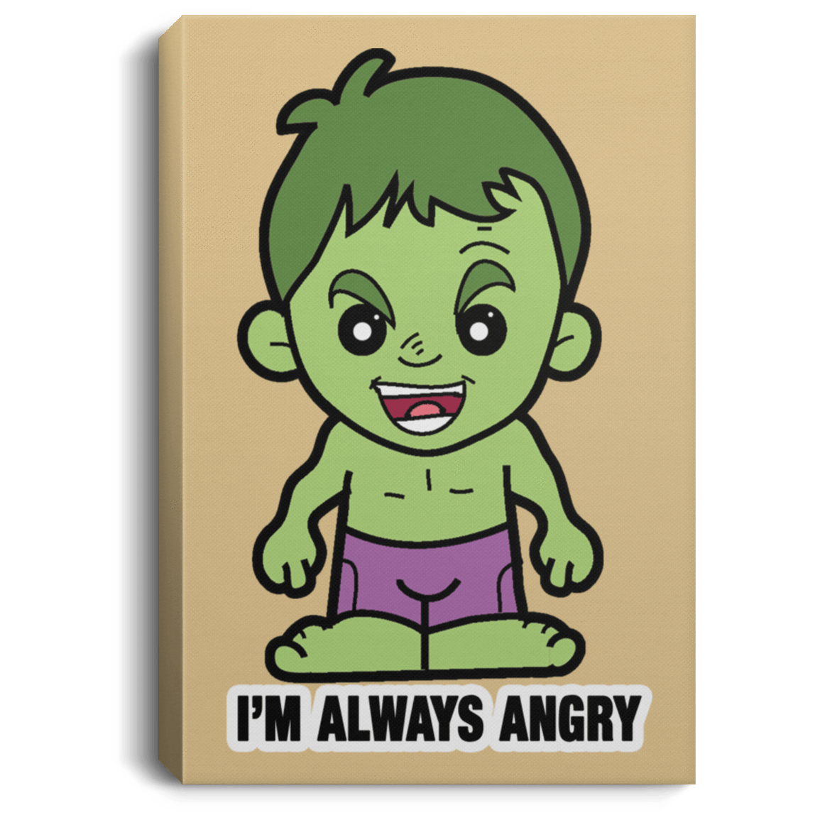 Housewares Tan / 8" x 12" Lil Hulk Premium Portrait Canvas