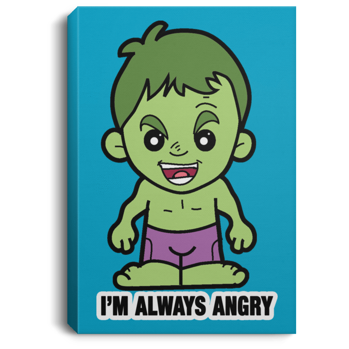 Housewares Turquoise / 8" x 12" Lil Hulk Premium Portrait Canvas