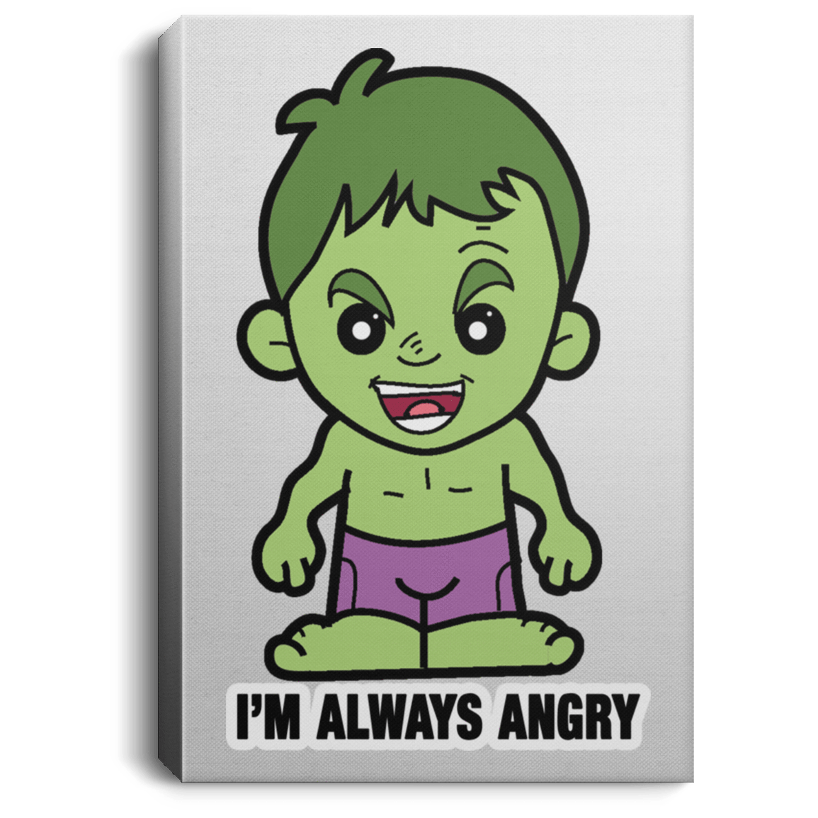 Housewares White / 8" x 12" Lil Hulk Premium Portrait Canvas