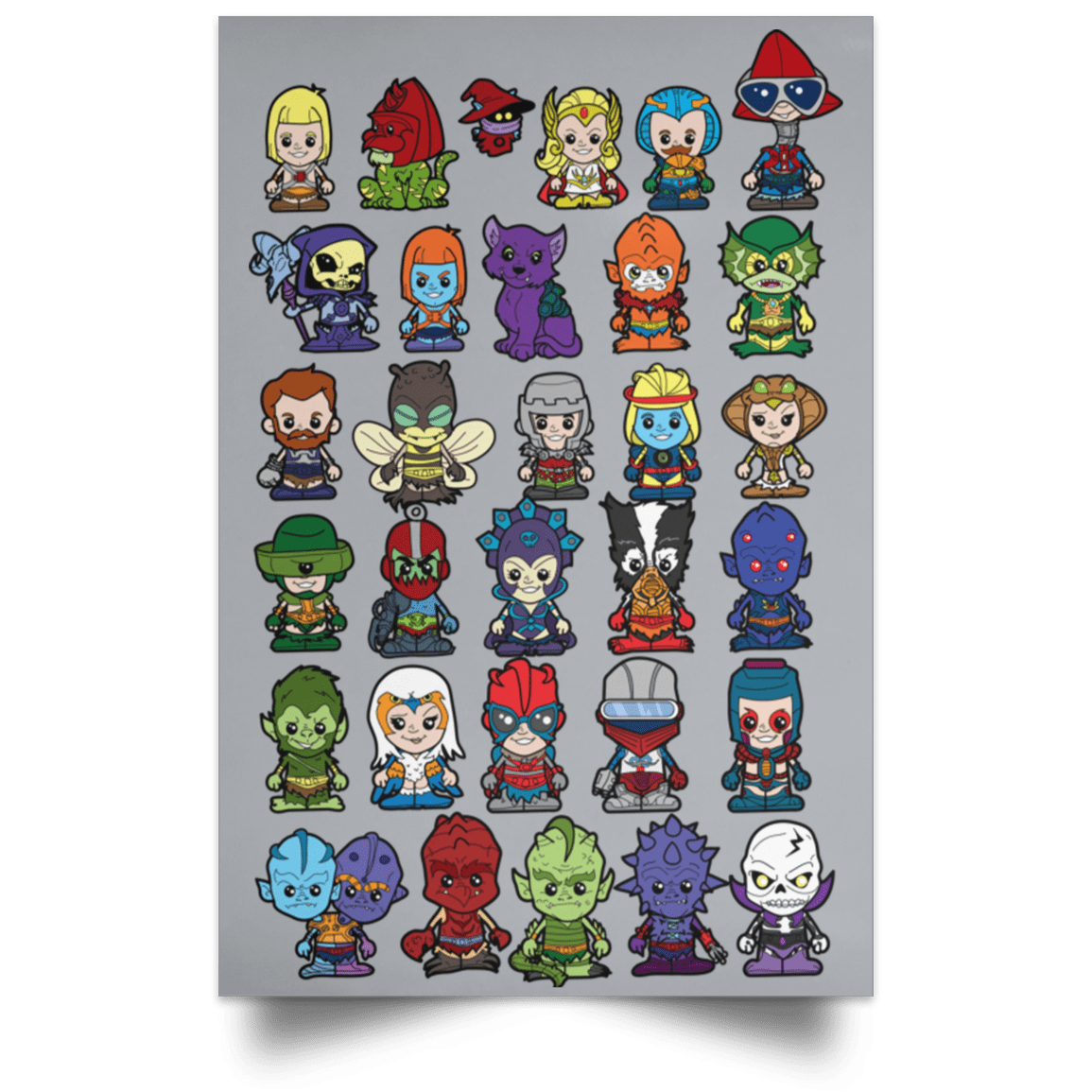 Housewares Grey / 12" x 18" Lil Motu Portrait Poster